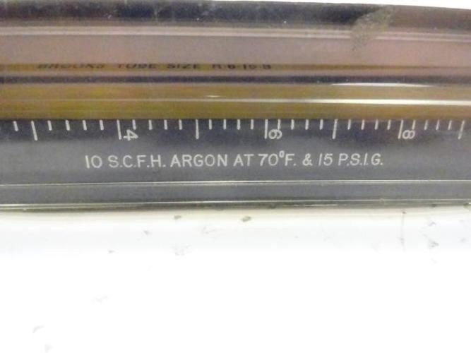 Brooks 1355-01C1BAS; Flow Meter 0-11; 10 S.C.F.H Argon
