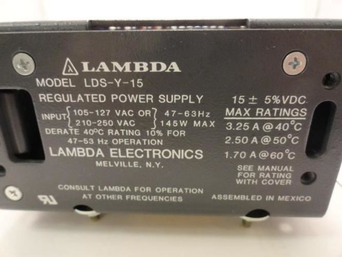 Lambda LDS-Y-15; Power Supply; 105-127 VAC Input; 210-250