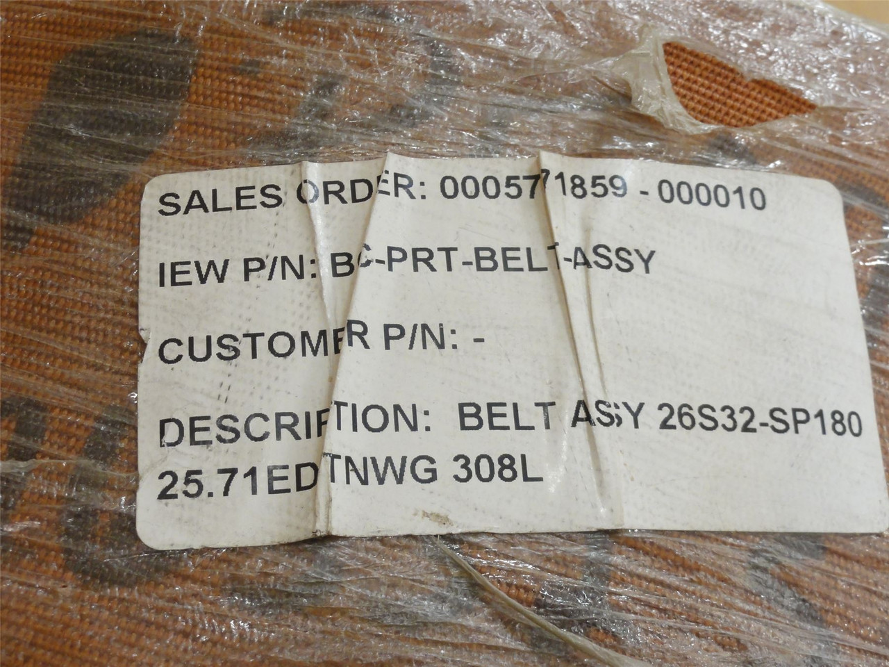 Interroll BC-PRT-BELT-ASSY; Turn Belt ASSY 26S32-SP180- 25.71