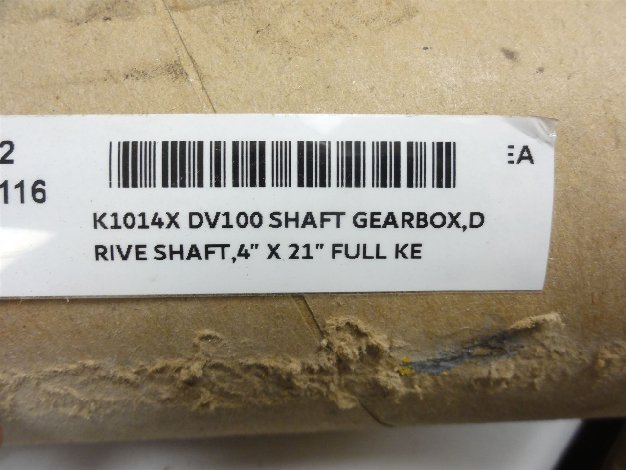 MFG- K1014X-DV100; Keyed Steel Gearbox Shaft; 4"OD x 21" Long