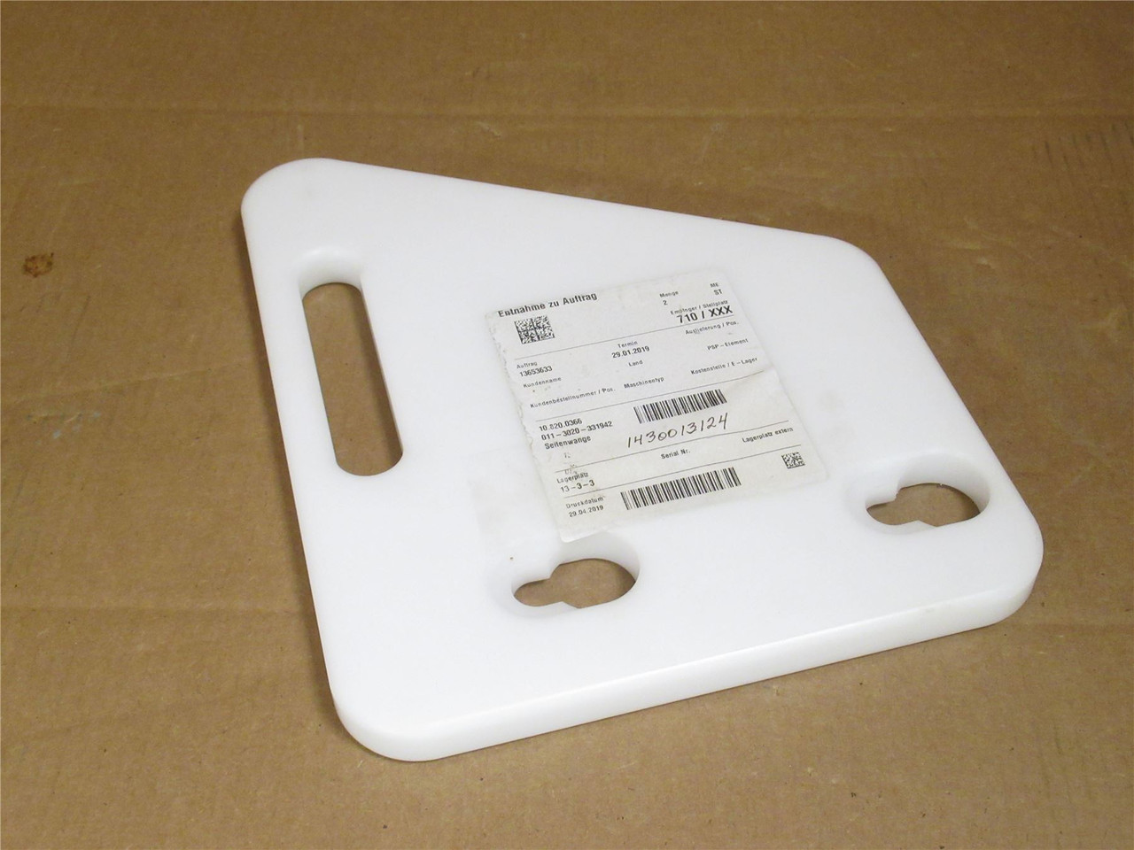 Multivac 10.820.0366; Side Cheek Plastic Siding
