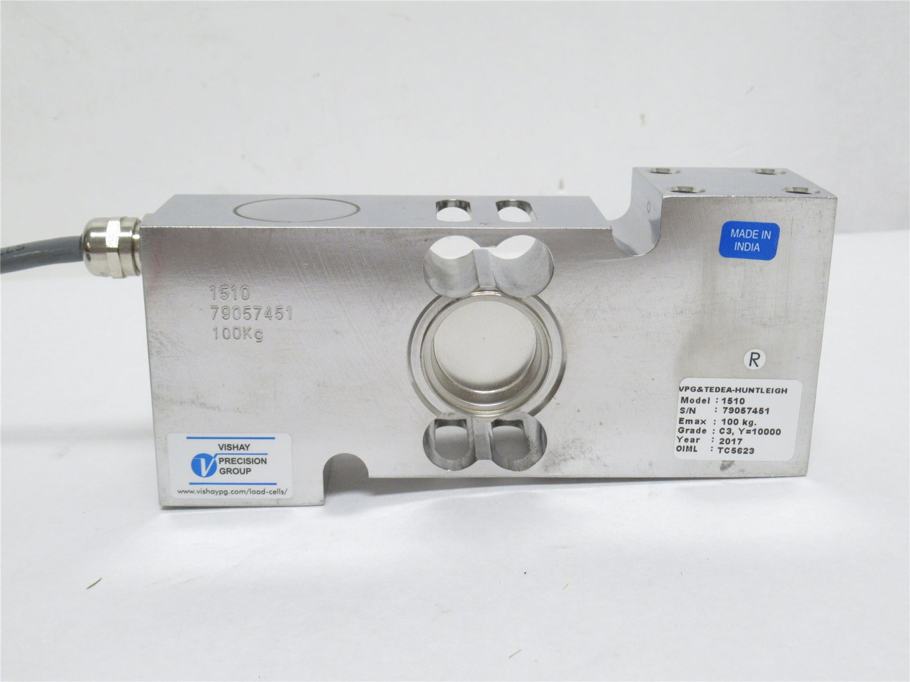 Huntleigh 01510-100K-31-01X; Compression Load Cell; 100kg; SS