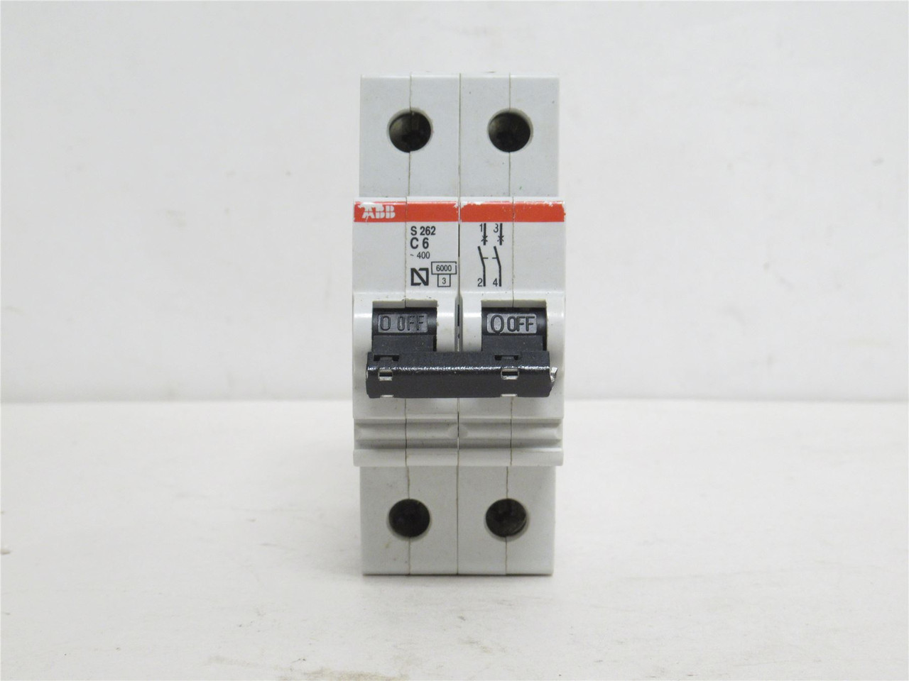 ABB S262-C6; Circuit Breaker; 6A; 2P; 270/480V; Screw Terminal