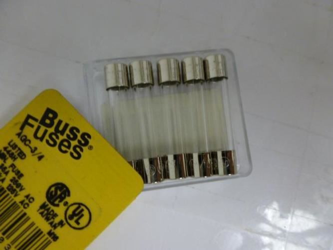Bussmann AGC-3/4; Fuse 3/4 Amp; 250VAC Pkg 5