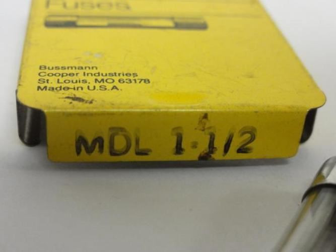 Bussmann MDL 1-1/2; Lot-3; Fuse; 1-1/2A