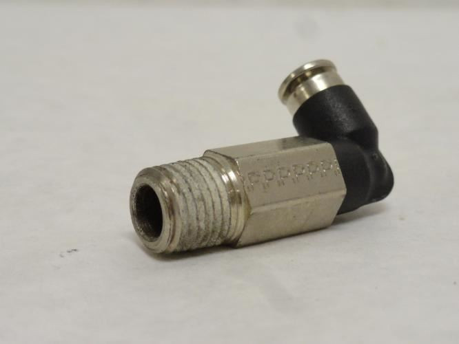 Parker W369PLPX-4-4; Air Elbow; Long; 90Deg; 1/4" PTC x 1/4 NPT