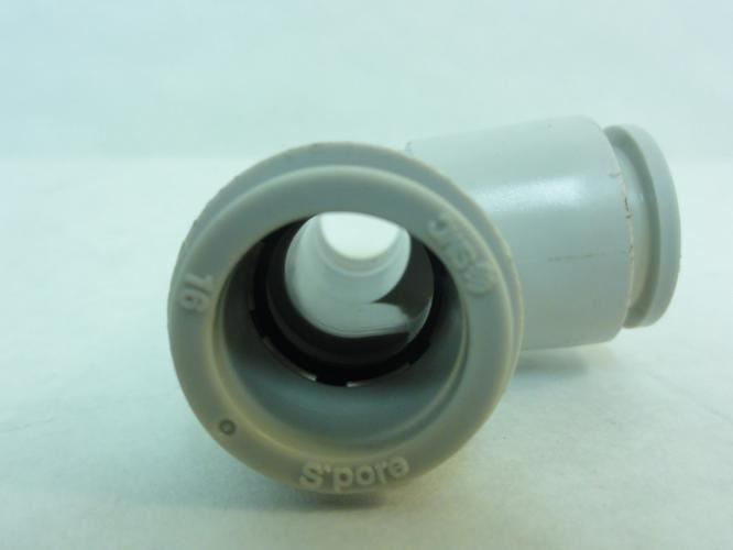 SMC KQ2Y16-04AS; Male Run Tee Fitting; 1/2" NPT; 16mm Tube OD