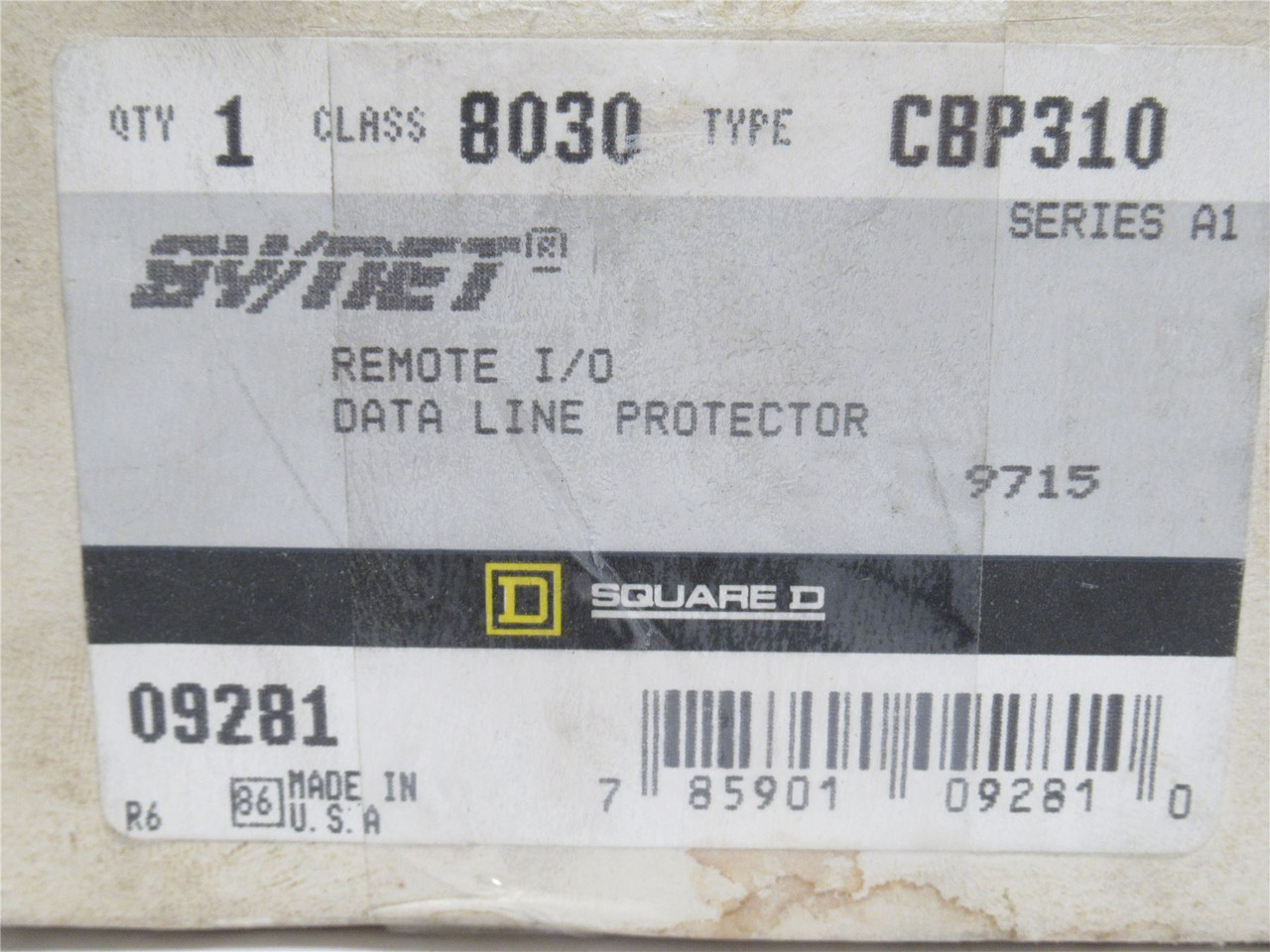 Square D 8030-CBP310; Remaote I/O Data Line Protector