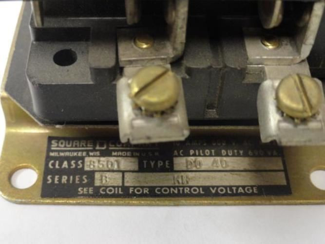 Square D 8501-DO40; Control Relay; Coil 110/120V 50/60Hz; 4NO