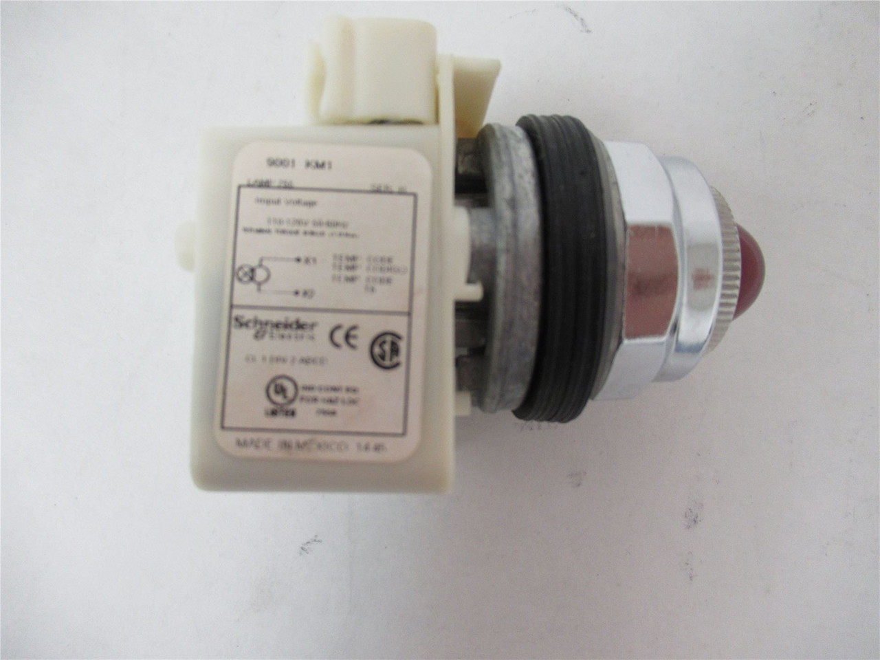 Schneider 9001KP1R6; Pilot Light Type K 110 to 120 VAC/VDC