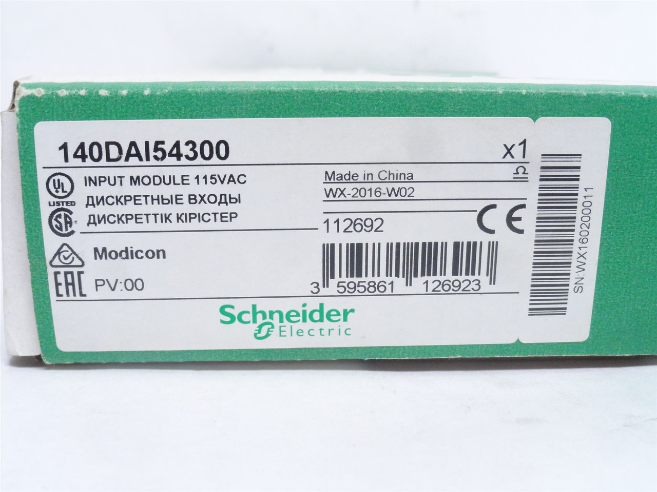 Schneider 140DA154300;  Modicon Quantum Input Module; 115VAC