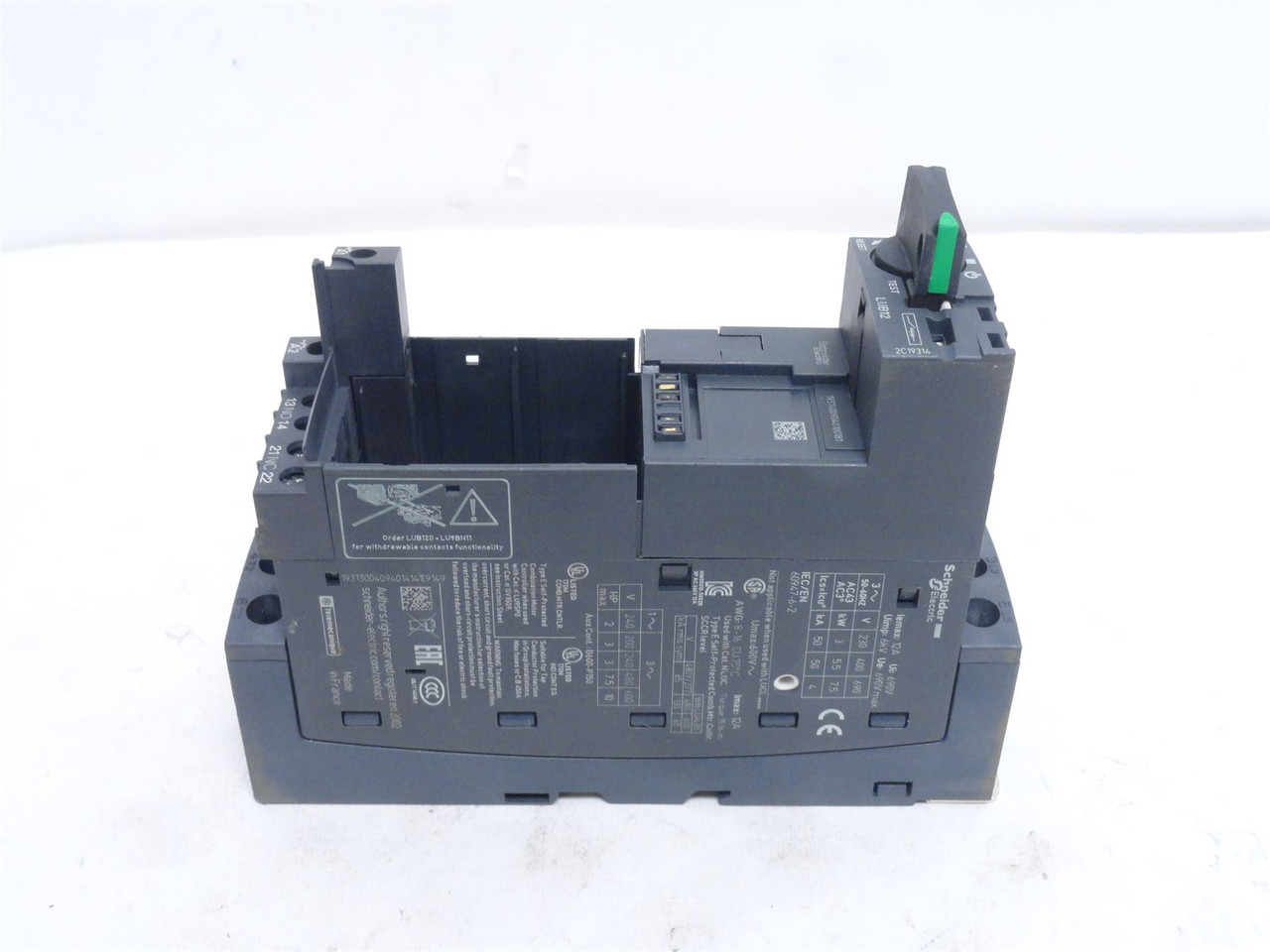 Schneider LUB12; Non-Reversing Power Base; No Accessories