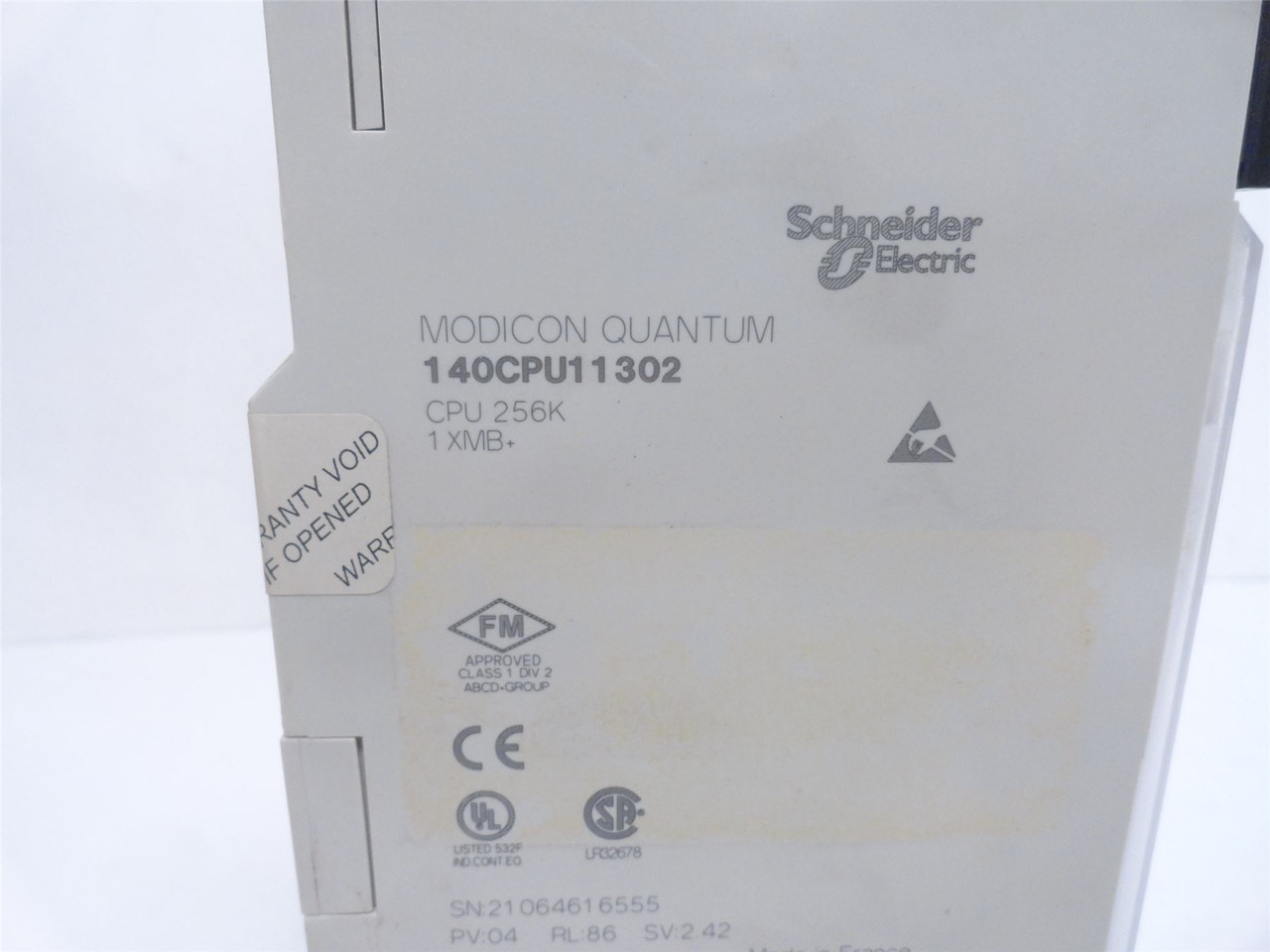 Schneider 140CPU11302; Modicon Concept Processor 80186; 256K