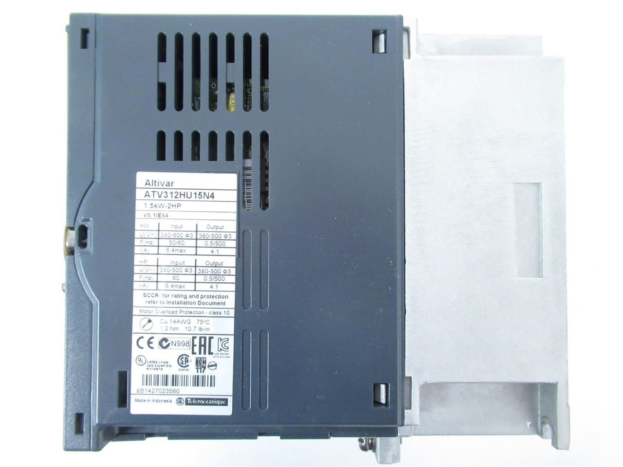 Schneider ATV312HU15N4; AC Drive 2HP 380-500VAC 3Phase