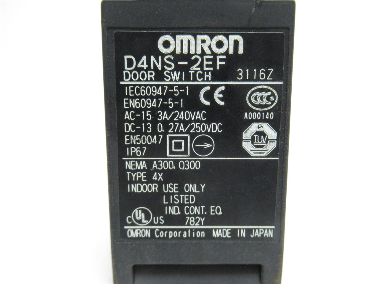 Omron D4NS-2EF; Safety Door Switch; 240VAC@3A; 1/2 FNPT