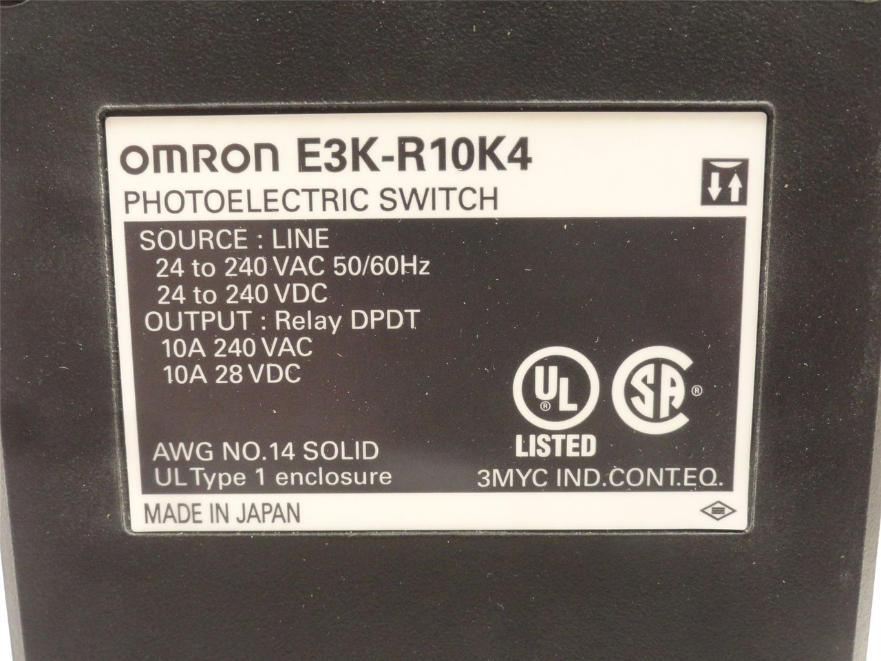 Omron E3K-R10K4; Photoelectric Switch; 24-240VAC/DC