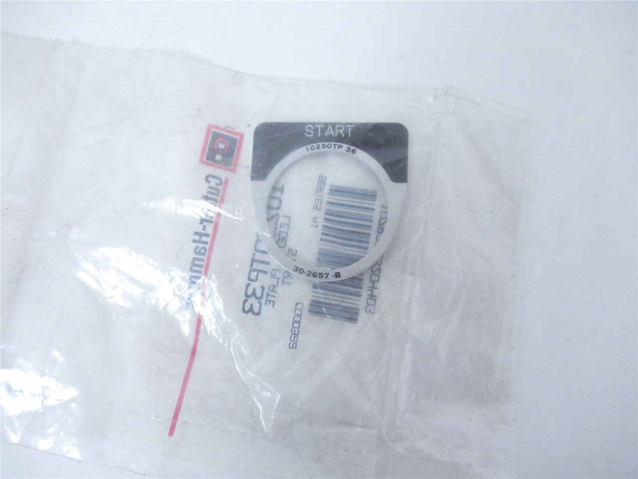 Cutler-Hammer 10250TP33; Legend Plate - Start