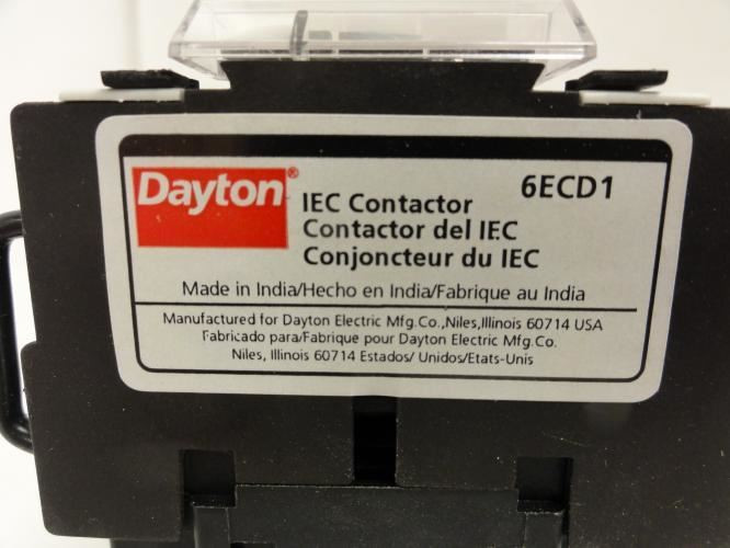 Dayton 6ECD1; Contactor; 12A; 3P; 600V Max; Coil: 24V