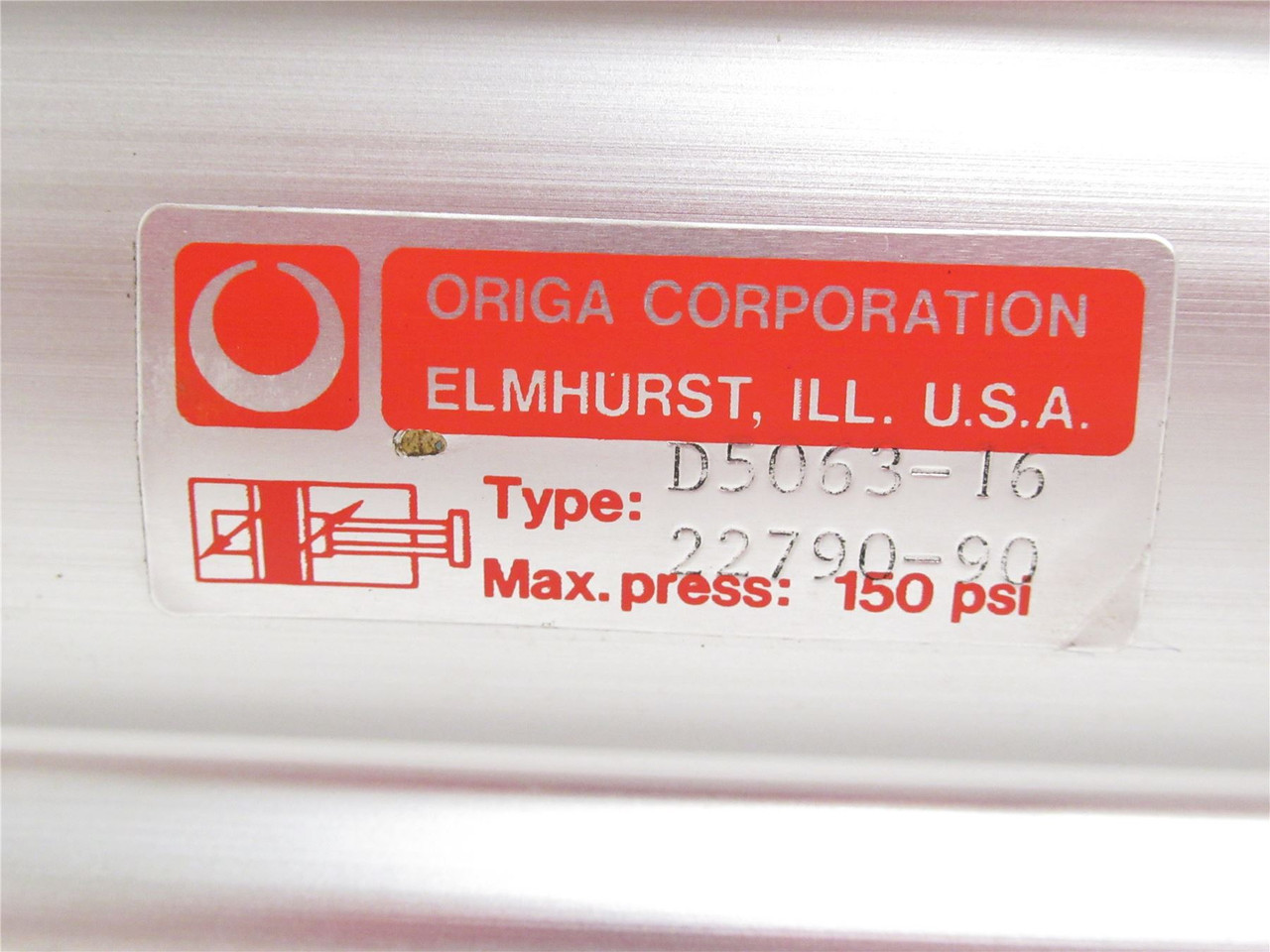 Origa D5063-16; Air Cylinder Assembly; 16" Stroke; 150Psi