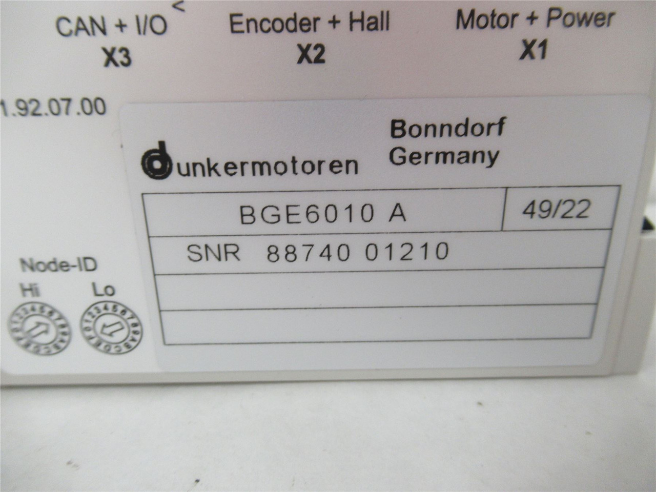 Dunkermotoren BGE6010A; Brushless DC Motor Controller 10A