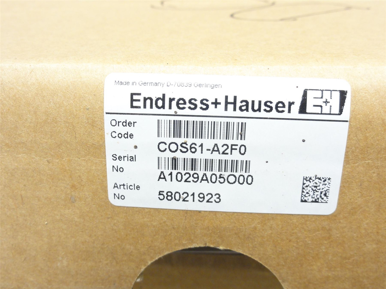 Endress+Hauser COS61-A2F0; Oxymax Dissolved Oxygen Sensor