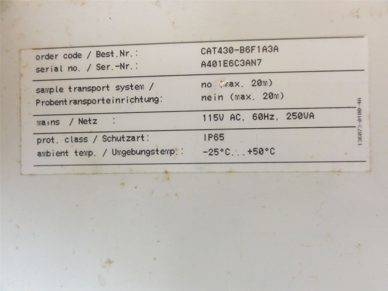 Endress+Hauser CAT430-B6F1A3A; Micro/Ultra-Filtration System