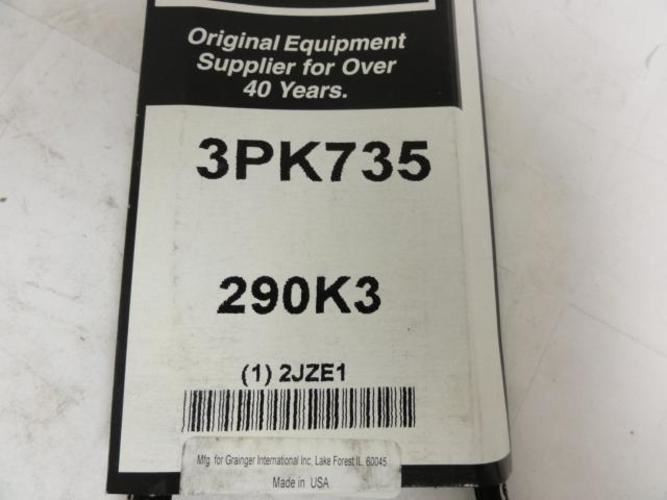 Bando 3PK735; Serpentine Belt; Industry Number 290K3