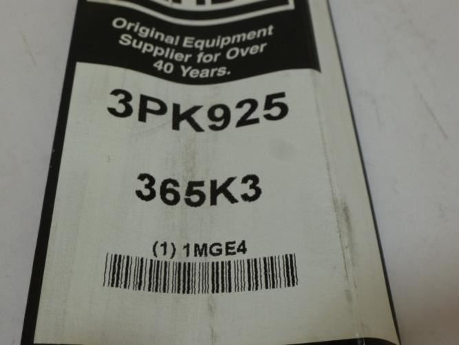 Bando 365K3;  Serpentine Belt; 3PK925