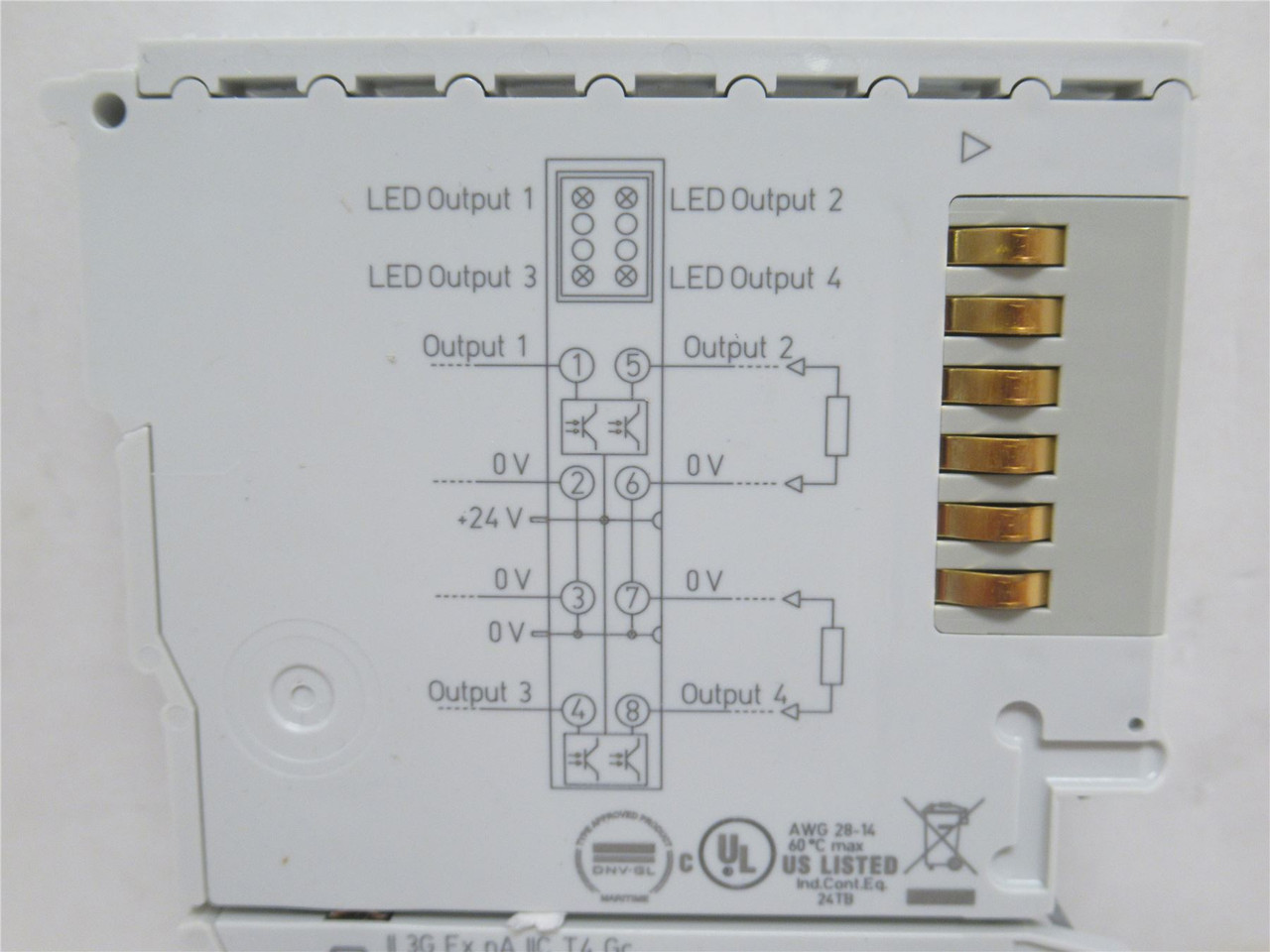 Beckhoff EL2004; EtherCAT Terminal 24VDC; 4 Digital Out; 1/2A