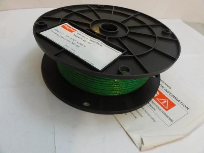 Dayton 2VJY3; Steel Cable; 1/8" Siz; 5/32" OD 250 ft. L