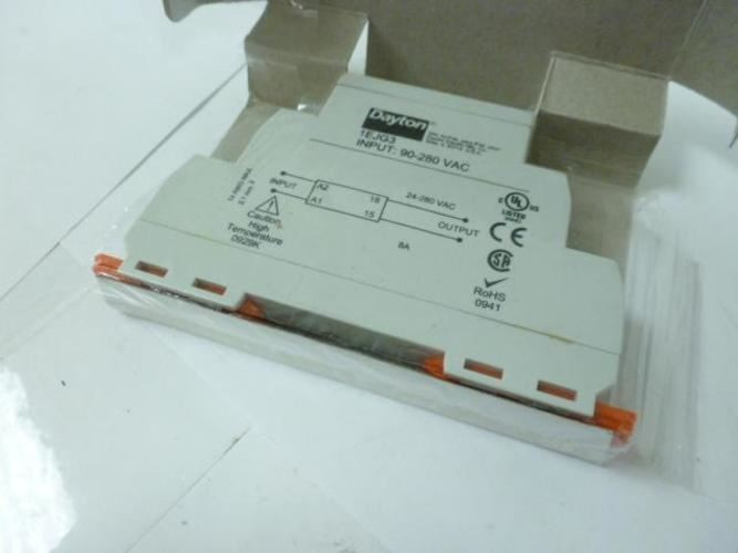 Dayton 1EJG3; Solid State Relay; Input; 90-280VAC; Gray