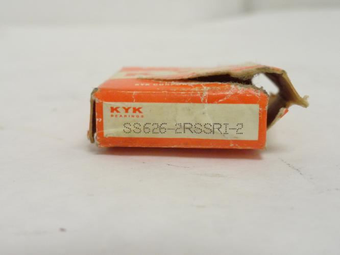 KYK SS626 2RS; Ball Bearing 6mm ID x 19mm OD x 6mm Wide