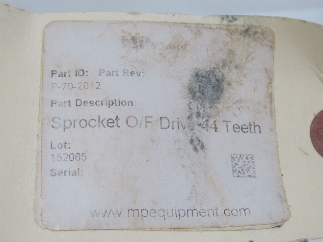 MP Equipment P-70-2012; Drive Sprocket; 44 Teeth; 6-3/8"ID