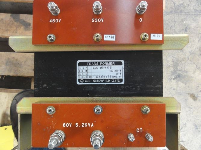 Yoshikawa FUR41194; Cryovac Transformer; 5.2KVA