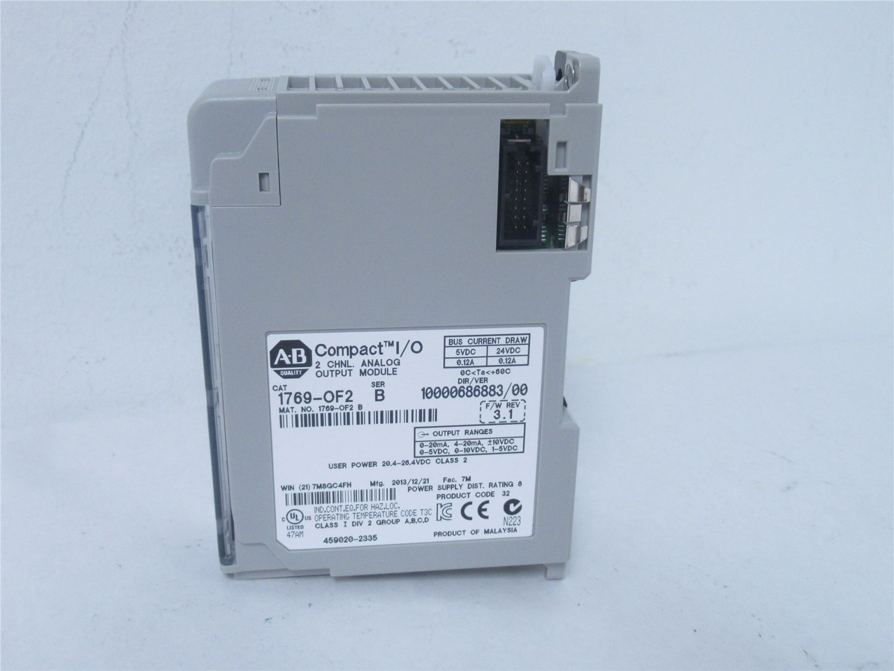 Allen-Bradley 1769-0F2; CompactLogix; I/O  Module; 5-24VDC