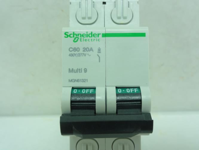 Schneider MGN61321; Mini Circuit Breaker; 2P; 20A; 277/480V