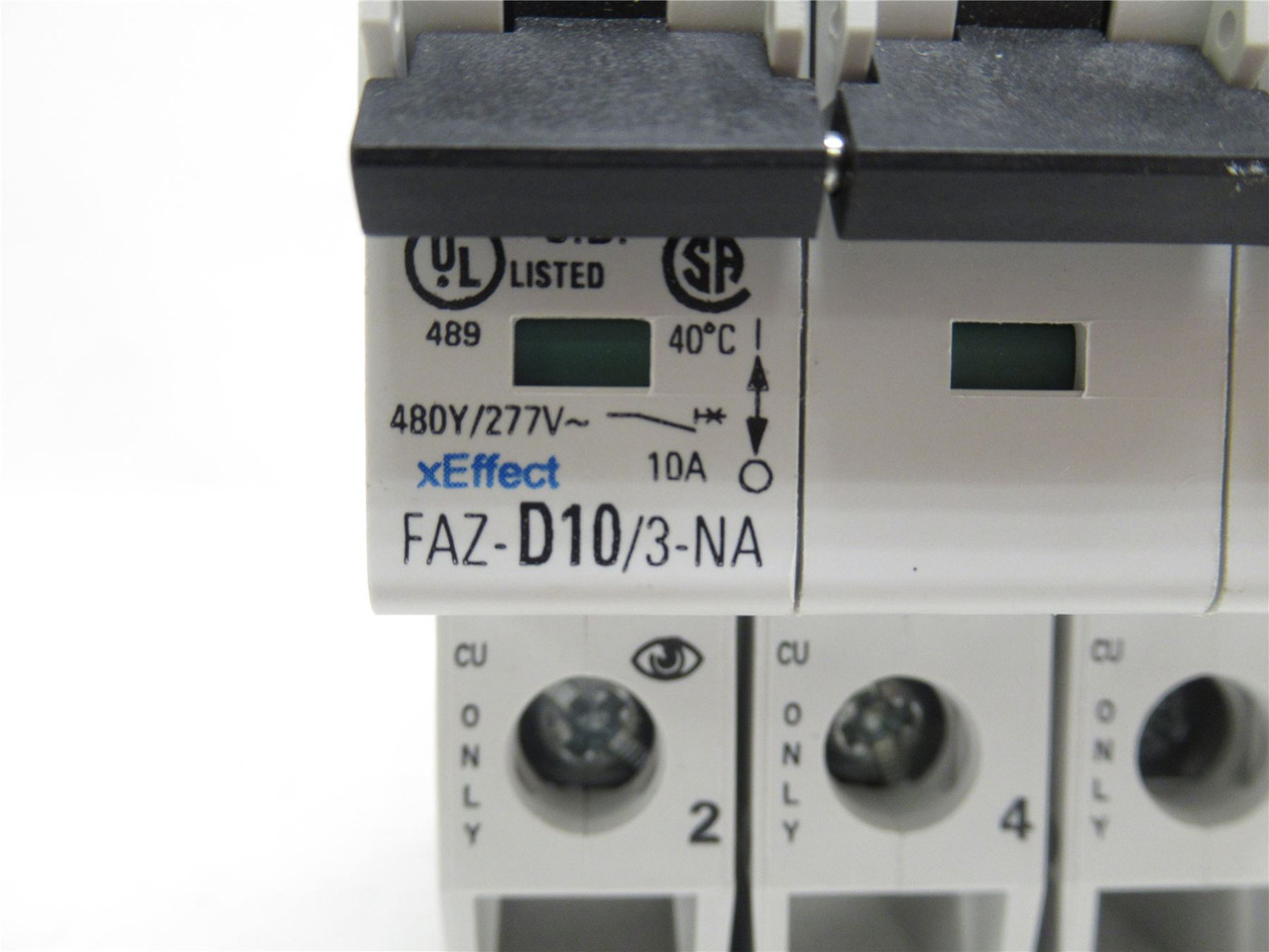 Eaton FAZ-D10/3-NA; Circuit Breaker; 10A; 277/480VAC; 3 Pole