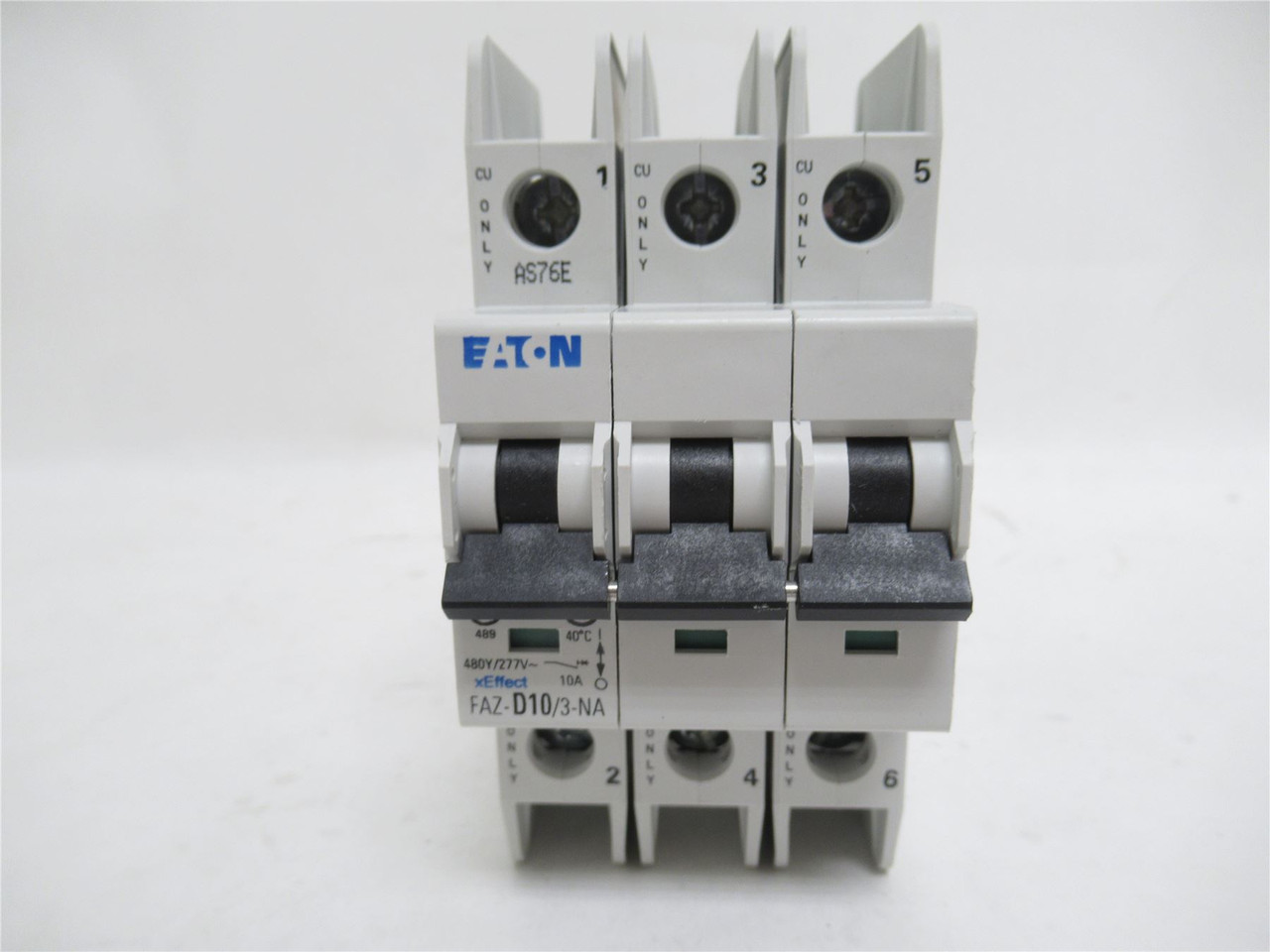 Eaton FAZ-D10/3-NA; Circuit Breaker; 10A; 277/480VAC; 3 Pole