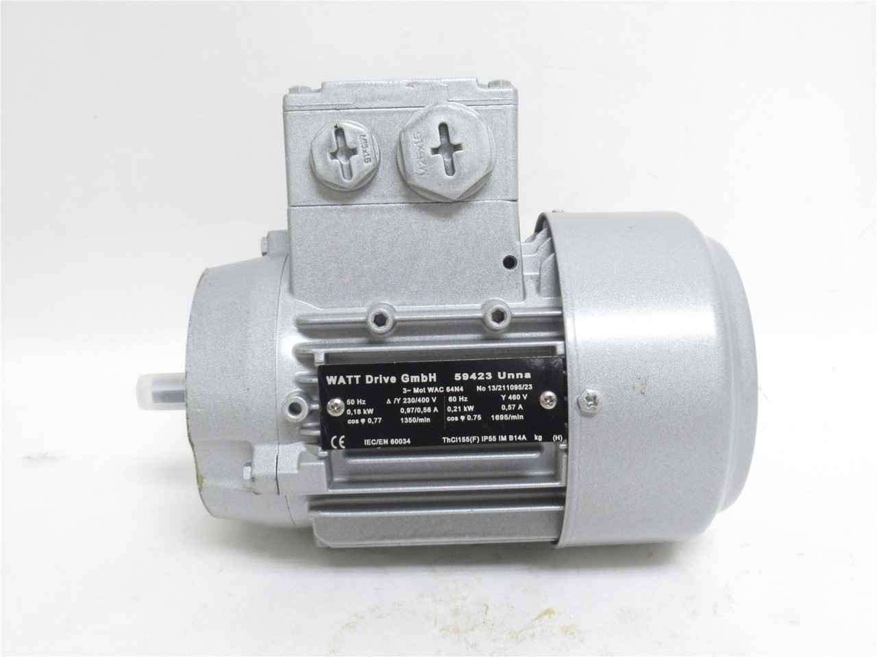 Watt 59423; AC Motor; .21kW; 460VAC 1695RPM; 3PH