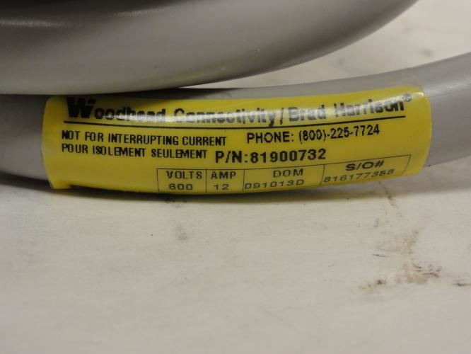 Woodhead 1300610023; Connector Cable 81900732; 600V; 12A