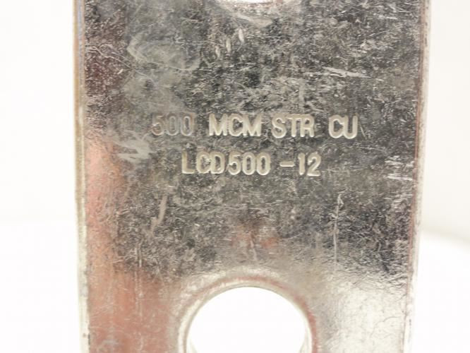 Panduit LCD500-12-6; Compression Lug 2 Hole 500 Kcmi 1/2" Holes