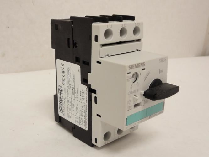 Siemens 3RV1021-1AA10; Manual Starter 1.1-1.6A 3P  600VAC