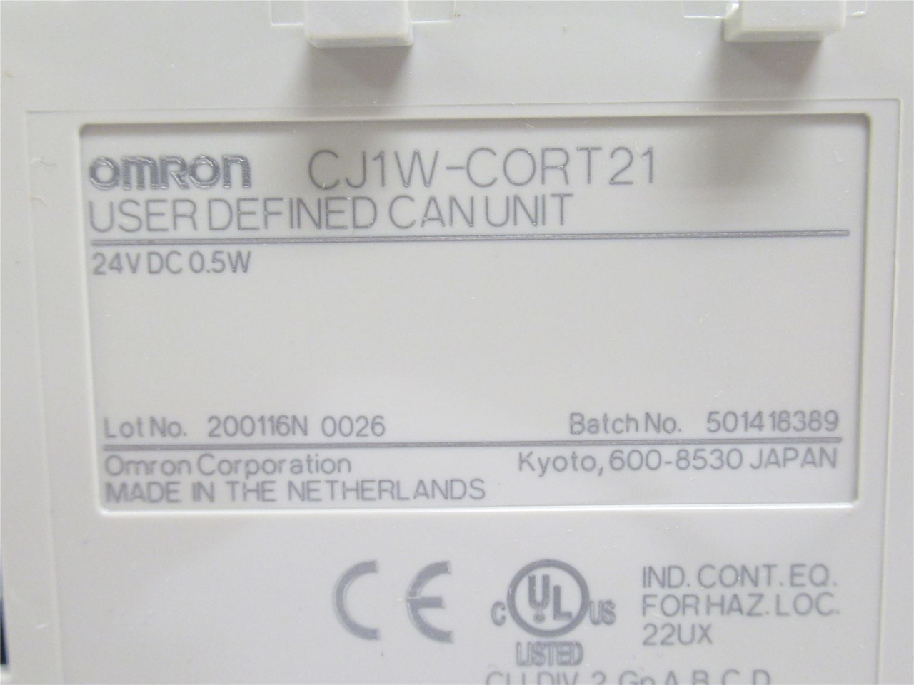 Omron CJ1W-CORT21; Communications Module; 24VDC; 0.5W