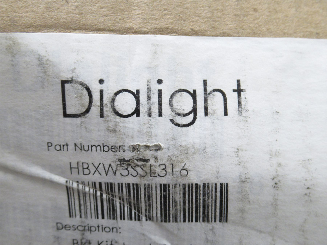 Dialight HBXW3SSL316; High Bay Fixture SS-316 NO HARDWARE