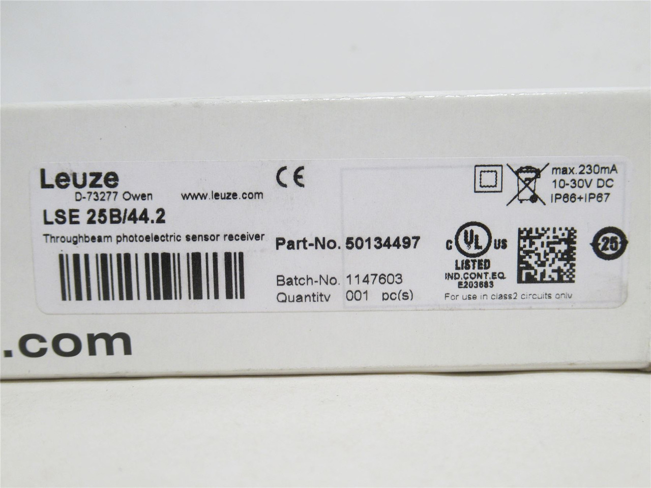 Leuze LSS-25B/44.2; Photo Sensor Transmitter 50134497; 10-30V