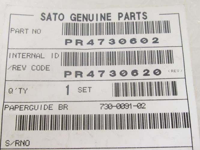 Sato PR4730602; Paper Guide Bracket