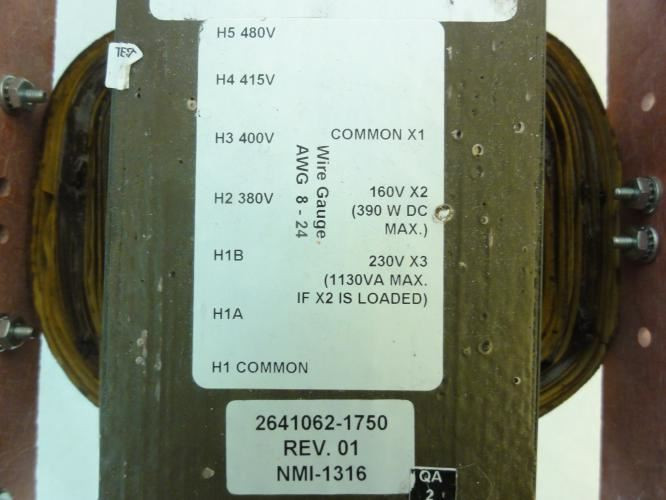 Nova Magnetics 0163-01-0055; Transformer; 1750VA