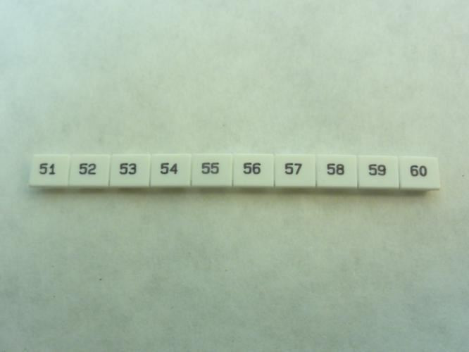 Altech MT2/H-51-60; Lot-9 Marking Tags; Nos 51-60