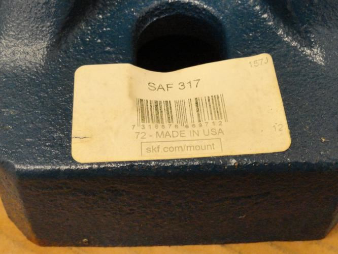 SKF SAF 22317; Pillow Block Roller Bearing 85mm ID; Two-Bolt