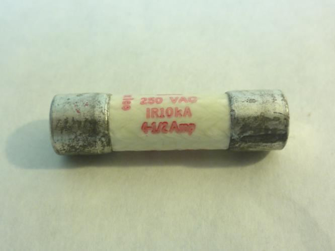 Gould TRM4-1/2; Lot-3 Fuse; 4.5A; 250V 13/32"OD x 1-1/2"L